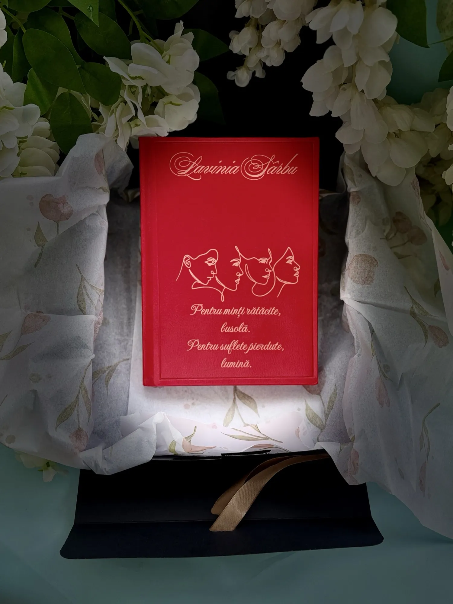 Agendă din piele gravată cu nume, cadou personalizat