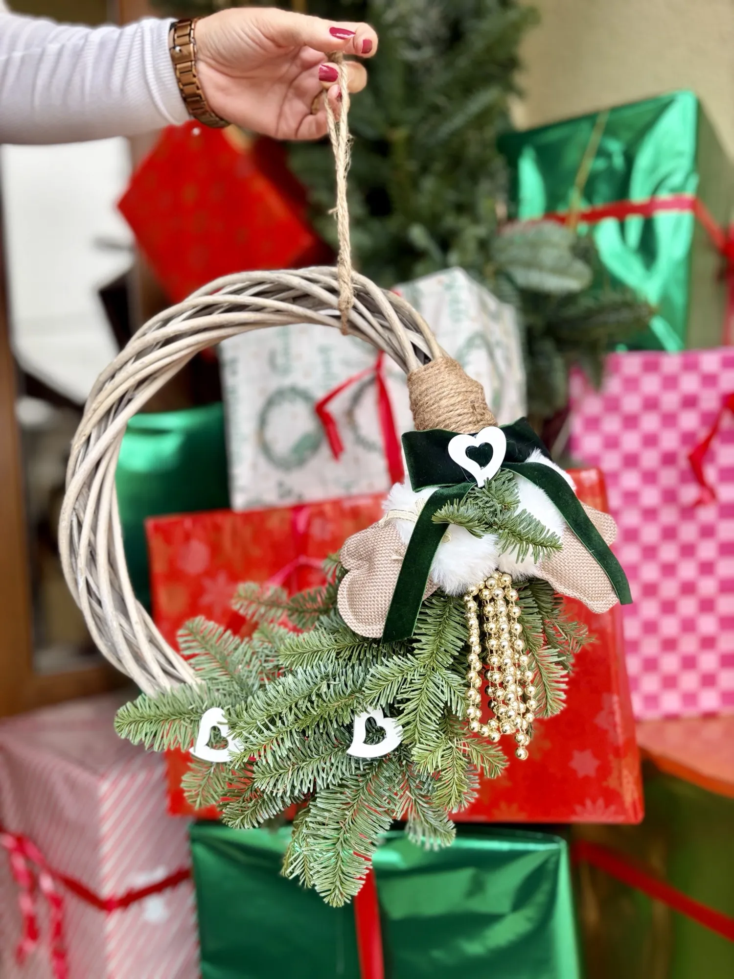 Decor de Crăciun din lemn gravat, ornament personalizat