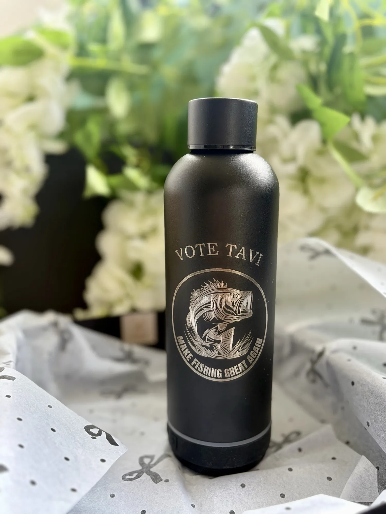 Termos metalic gravat cu nume, cadou personalizat