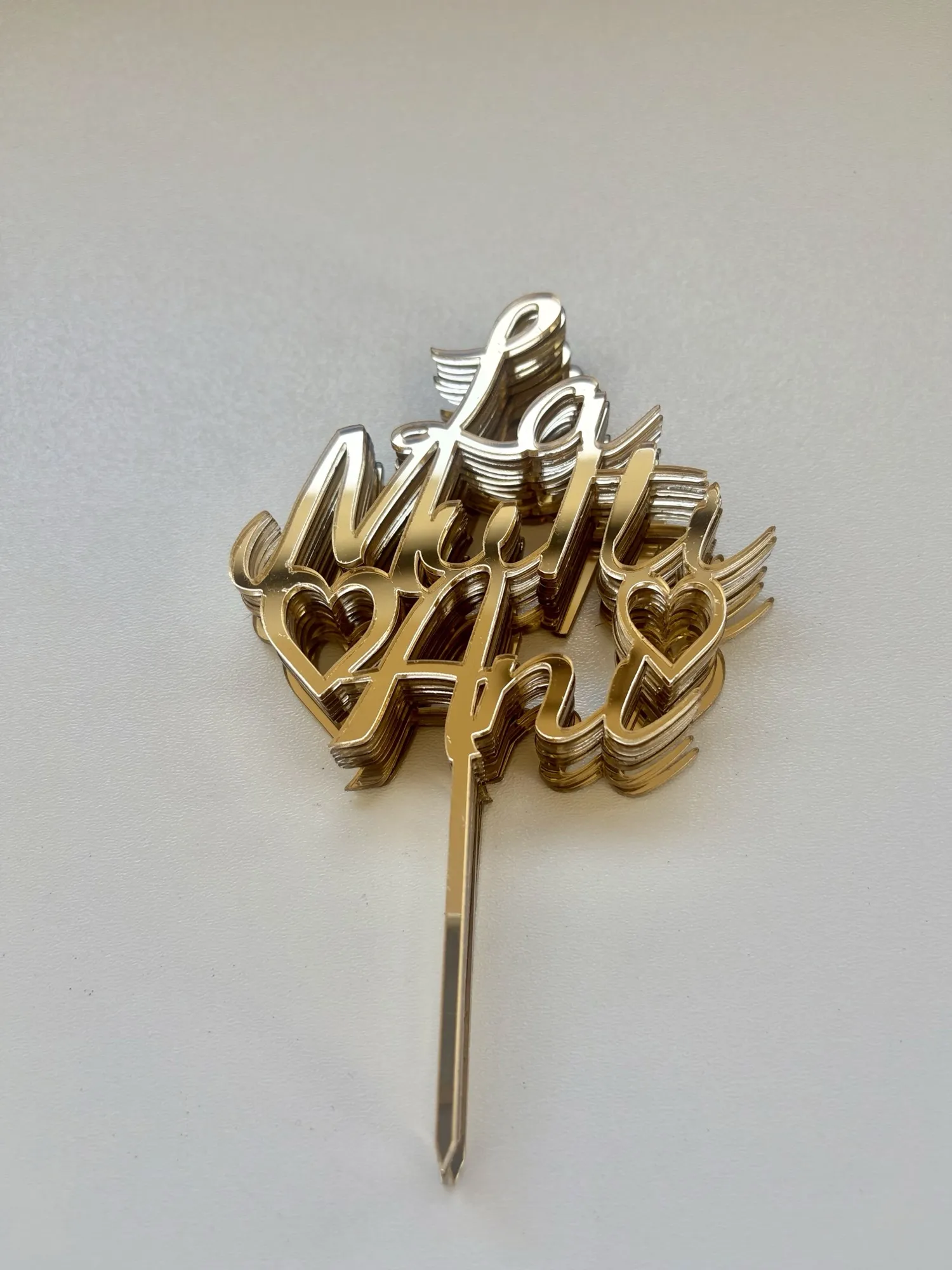 Topper tăiat laser, personalizat pentru tort sau aranjament