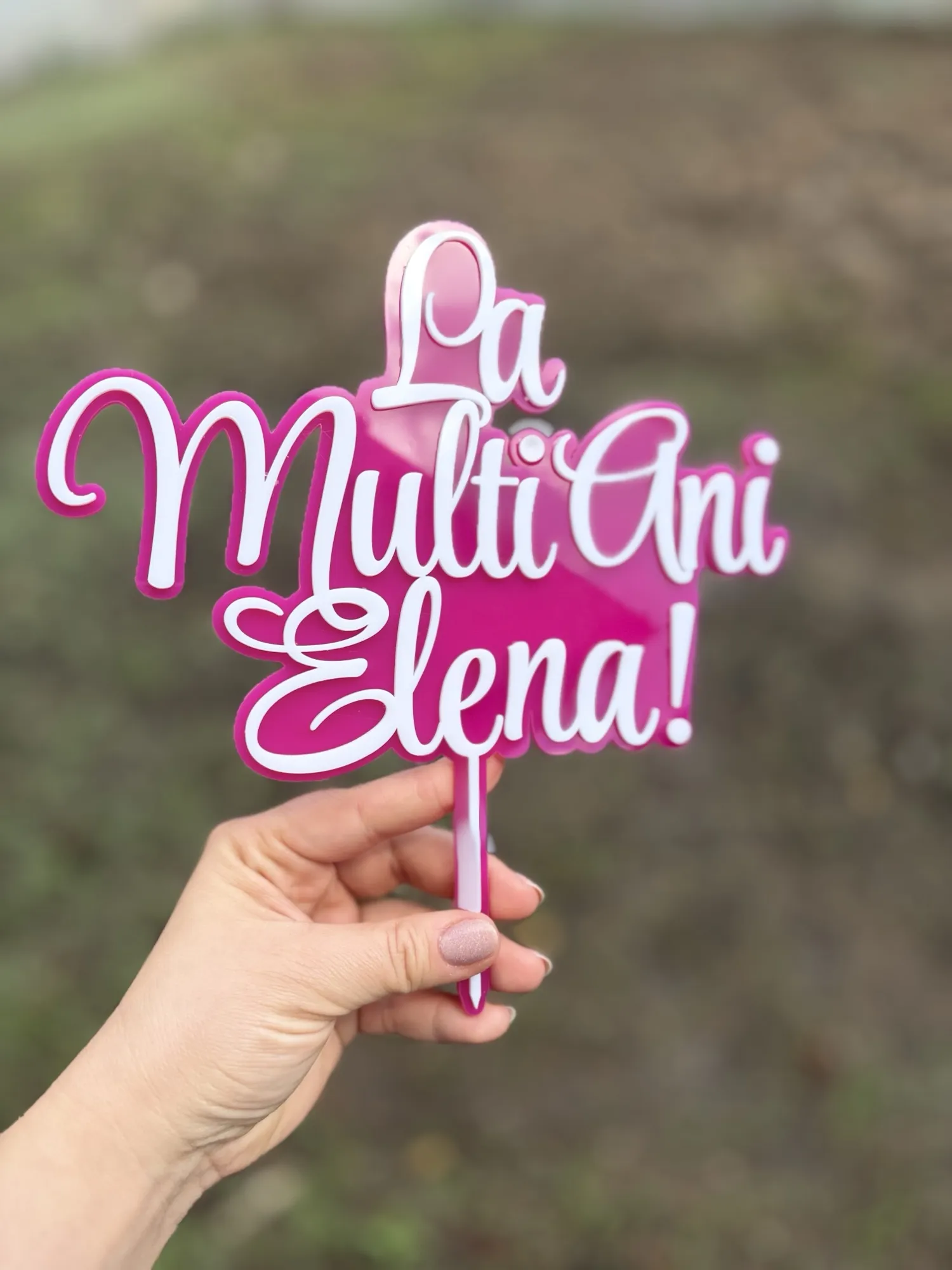 Topper tăiat laser, personalizat pentru tort sau aranjament