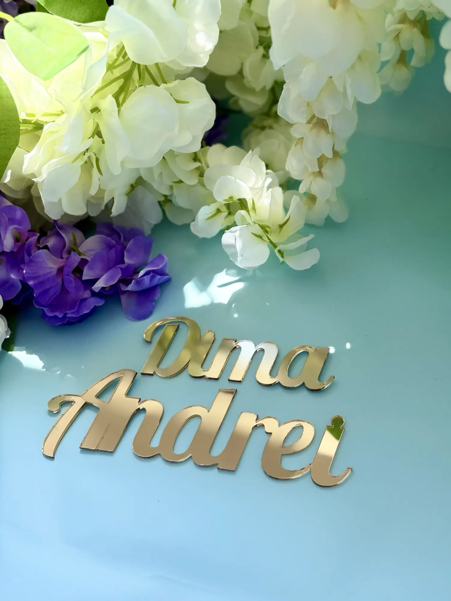 Topper tăiat laser, personalizat pentru tort sau aranjament